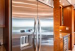 A full size refrigerator and freezer makes it easy to stock up on all you need for your vacation